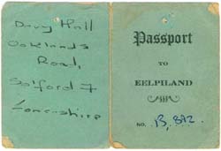 light green Eel Pie Passport from 1963 - outer